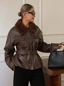 DAZY Women Winter Coats School Fall - Brown - View 10