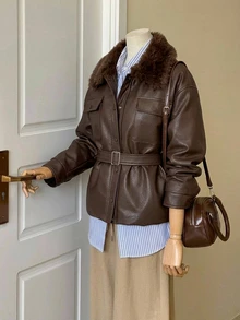 DAZY Women Winter Coats School Fall - Brown - View 1