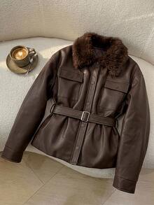 DAZY Women Winter Coats School Fall - Brown - View 13