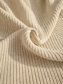 CLARA VERO Damen einfarbige V-Ausschnitt einreihige lässige elegante Alltags-Strickjacke Büro Cremeweiß Herbst - Beige - Übersicht 3