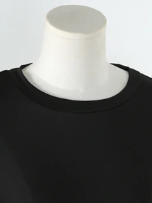 Teen Girls Girls Black And White Summer Casual Beach Back-To-School Long Sleeve Shirt,White Collar Cuffs,Black Vest,High Collar Beads,Fitted Pants,Sim - Black and White - View 8