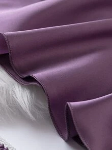 SilkySpell Women Solid Color Camisole And Shorts Pajama Set - Purple - View 4