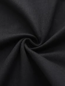 Balvessa Damen Schulter Langarm Tailliertes Damen Top, Perlen Dekor Luxus Partywear, Herbst - Schwarz - Übersicht 5