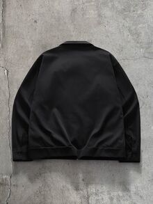 AXEPEAK 男士拉鍊長袖休閒日常套裝與長褲 - 黑色 - 查看 9