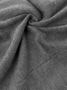 MaterniWear 孕婦高領側開衩針織背心開襟衫與可調腰長褲套裝,秋季柔軟顯瘦,冬季保暖 - 灰色 - 查看 11