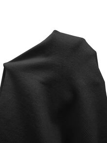 SHEIN Solid Button Front Crop Cardigan,Long Sleeve Tops Fall Winter Cloth For Women - Black - View 6