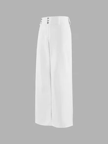 FeverCity Men's Washed Loose Casual Rhinestone Decorated New Stylish Personalized Pants - White - View 4