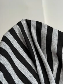 Attitoon Y2K Grunge Striped Striped Colorblock Camisole Top And Shorts Casual Daily 2 Pieces Set - Grey - View 7