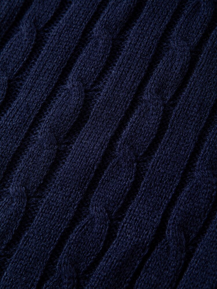 SHEIN LUNE Plus Size Women's Solid Color V-Neck Casual Daily Outing Cardigan Winter - Navy Blue - View 7