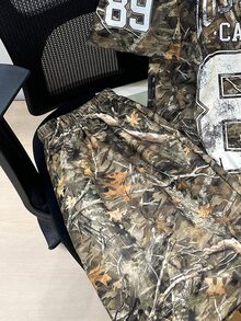 SHEIN Bolty 2 Pieces Tween Boys Olive Green Summer Casual Oversized City Break Sweatshirt And Shorts Set,Full Print Letter And Leaf Pattern Street Style - Multicolor - View 6