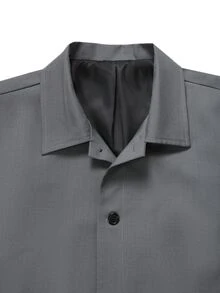 HUEFORM Men's Anti-Wrinkle Grey Lapel Classic Design Versatile Boxy Cropped FitJacket, Fully Lined Design,Daily Commute Casual Comfortable Business, - Light Grey - View 4