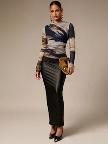 Silquee Women's Street Fashion Pleated Long Sleeve Elegant Blouse - Multicolor - View 4