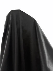 Franclia Fashion Casual Commuter Versatile Soft Textured Fabric High Waist Double Layer Slit Hem Satin Fabric A-Line Skort Urban Teacher Professional Attire - Black - View 5