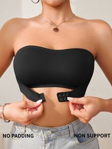 SomedayCozy Women Front Closure Single Layer Wireless Bra (1pc) - Black - View 6