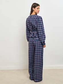 n-ista-blue-plaid-two-pieces-set-elegance-retro-plaid-pattern-british