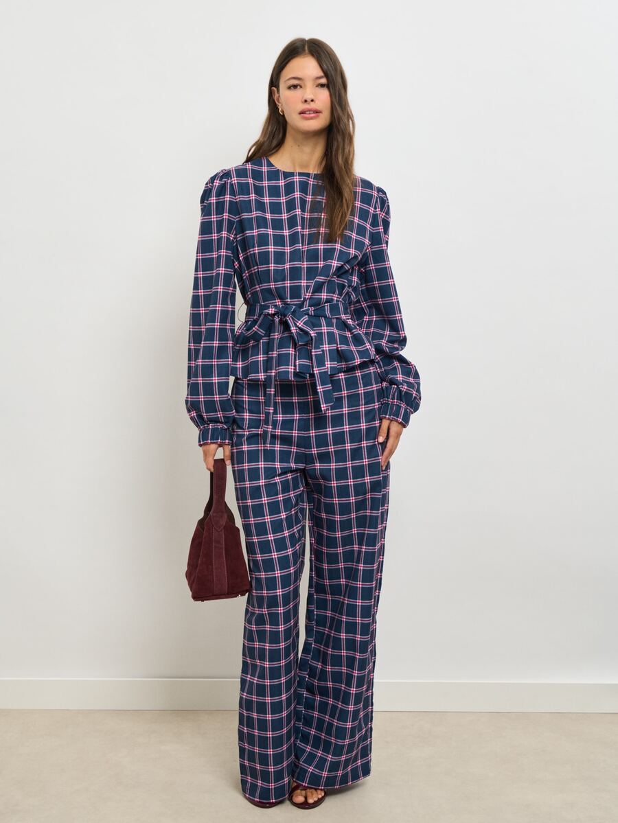 n-ista-blue-plaid-two-pieces-set-elegance-retro-plaid-pattern-british
