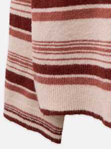 Nöista Soft Striped Crewneck Knit Sweater With A Relaxed Fit, Perfect For Seasonal Autum Winter Layering.. - Red - View 8