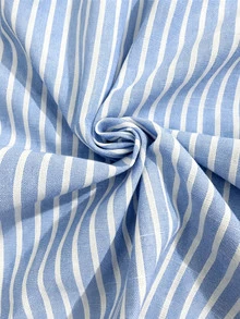 Cévolie Blue And White Print Zip Up Drop Shoulder Lightweight Jacket Everyday Autumn Coastal Casual - Navy Blue - View 4