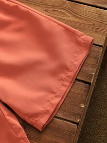 SHEIN Vacaura 两件套男童棕榈树印花短袖T恤和纯色短裤套装，适合休闲、度假、运动和夏季穿着。 - 彩色 - 查看 8