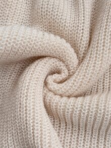 SHEIN Maternity Solid Color Casual Versatile Daily Wear Long Sleeve Sweater Winter - Apricot - View 11