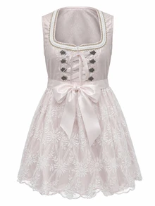 SHEIN Frenchy Plus Size Women'S Contrast Lace Tie Design Pink Beer Festival Dress Oktoberfest Dress Features Include A Mesh Design, A Lace-Up, Sweetheart Neckline - Pink - View 5
