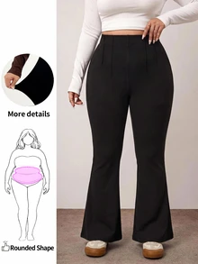 Enliva Plus Size Leggings - Black - View 1
