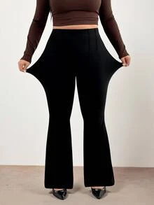 Enliva Plus Size Leggings - Black - View 4