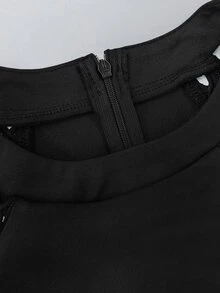 Villa Velisse Plus Size Women Solid Color Halter Elegant Black Dress,Summer Autumn Curve Short Cocktail Dresses,Classy Fashion Casual Cute Short Dresses For Women - Black - View 7