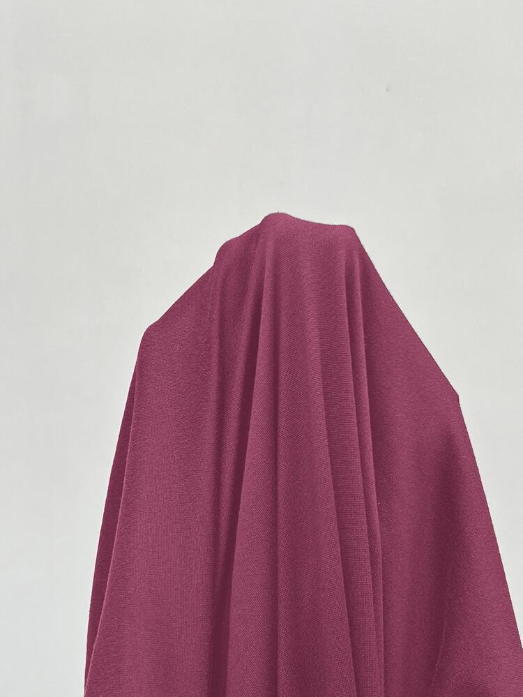 SHEIN Frenchy Plus Size Mock Neck Ruched Slim Fit Tee/Fall/Winter Women Long Sleeve Tops Basic Long Sleeve Top - Red Violet - View 8