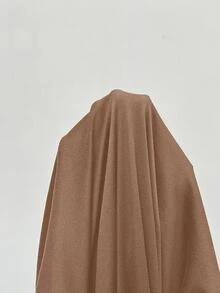 SHEIN Frenchy 大码立领褶饰修身 T 恤 - 卡其色 - 查看 9