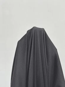 SHEIN Frenchy 大码立领褶饰修身T恤 - 深灰色 - 查看 8