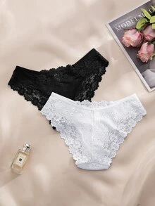Snug Zone 8件組浪漫性感蕾絲女款三角內褲套裝 - 彩色 - 查看 5
