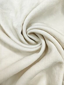 SHEIN 鏤空網格拼接不對稱領口蝙蝠袖短袖休閒女款上衣 度假風奶油白夏季 - 杏色 - 查看 7