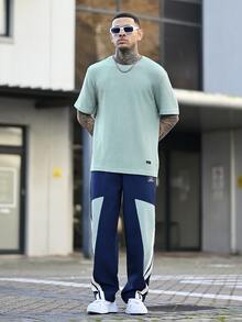Devon Thys Kaos Pria Ditambal Plain Casual - Mint Green - View 3