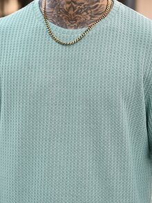 Devon Thys Kaos Pria Ditambal Plain Casual - Mint Green - View 6