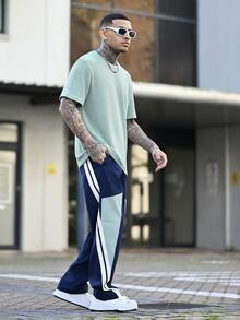 Devon Thys Kaos Pria Ditambal Plain Casual - Mint Green - View 4