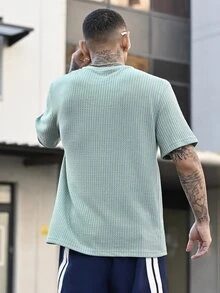 Devon Thys Kaos Pria Ditambal Plain Casual - Mint Green - View 2