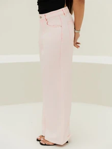 Maju Mazalli Summer New Loose Casual Straight Leg Denim Jeans For Women - Baby Pink - View 6