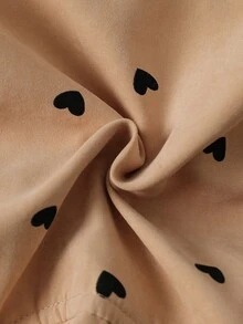 SHEIN 女嬰毛領 3D 蝴蝶結裝飾保暖內裡風衣外套 秋冬款 - 卡其色 - 查看 8