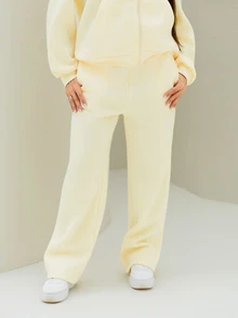 Maju Mazalli 女士奶油黄色休闲宽松运动衫套装，秋季新品 - 黃色 - 查看 3