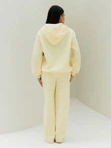 Maju Mazalli 女士奶油黄色休闲宽松运动衫套装，秋季新品 - 黃色 - 查看 2