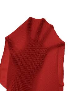 EMERY ROSE Women Simple Round Neck Batwing Sleeve Solid Color Casual Sweater Vest For New Year Clothes - Red - View 5