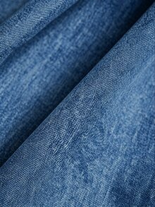 SHEIN Women's Solid Color Pleated Casual Versatile Daily Wear Skirt - Medium Wash - View 6