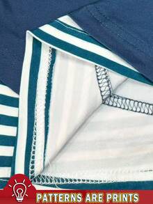 IslaSuriya Women's 2000s Striped Color-Blocked 2 In 1 Drawstring T-Shirt, Suitable For Everyday Wear. - Multicolor - View 6
