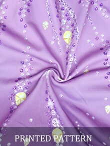 Tween Girls' Gymnastics Leotard,Rhythmic Gymnastics Unitard,Dark Purple,Autumn Winter,Athletic,Dancewear,High Stretch Printed Rhinestone Tie-Dye, Soft - Multicolor - View 6