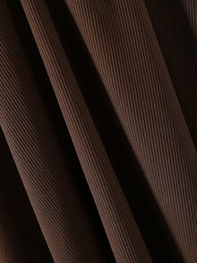 SHEIN Tween女孩純色長袖返校拍照度假洋裝 8-12歲 感恩節穿搭 咖啡棕色 秋季家庭套裝 西部風 - 棕色 - 查看 7