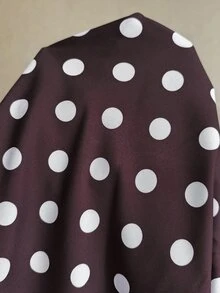 Elaquor 大尺碼女款波點圖案長袖休閒襯衫 秋冬休閒日常辦公商務工作女式襯衫 - 棕色 - 查看 8