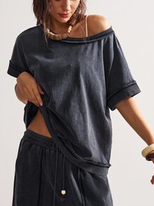 Bohemela 女士日常两件套服装 - 黑色 - 查看 5