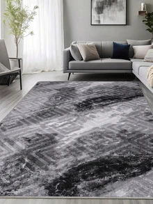 Modern Ivory Area Rug For Living Room | Soft Minimalist Contemporary Carpet Made In Turkey - Beige - View 3