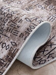Modern Ivory Area Rug For Living Room | Soft Minimalist Contemporary Carpet Made In Turkey - Beige - View 3